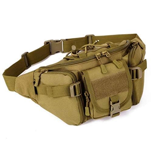Tactical Utility Waist Bag, Multi-Pocket, Adjustable, Outdoor Unisex Waist Bag Tactical Military Waist Pack Chest Bag Pouch (Khakhi)-image-35