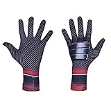 QJD Superhero Cosplay Costume Mask Gloves Child Adult (Small,H)