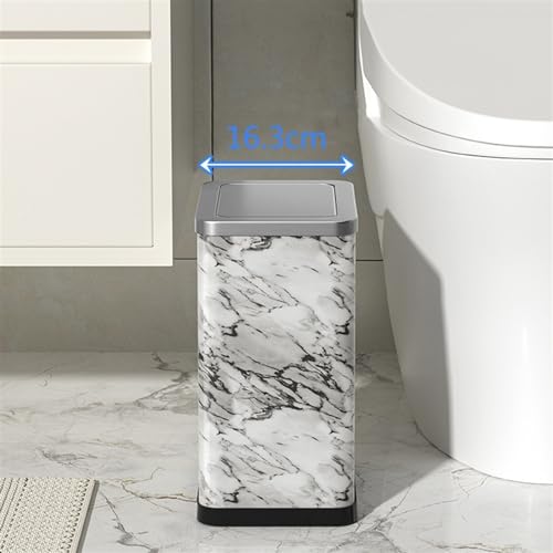 Caneca de basura elegante de acero inoxidable 10L miniatura 6