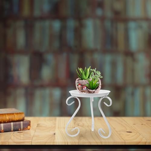 Design simple et élégant pour bureau support pot de fleurs fer blanc