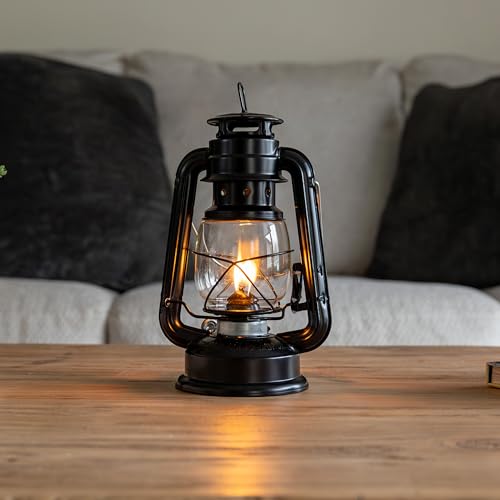 Large Paraffin Oil Indoor Lamp, Hurricane Lamp, Emergency Kit, Lamplight 52664 Farmerï¿½s Lantern Indoor Oil Lamp, Black, Original