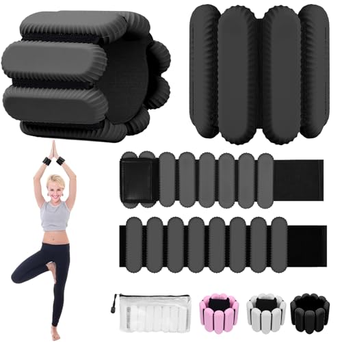 Image of Ankle Weights for Women and Men, Adjustable Wrist Weighted Training Bracelet for Home Gym Workout, Strength Training Walkin Running, Foot weights for exercise,2pc on Set