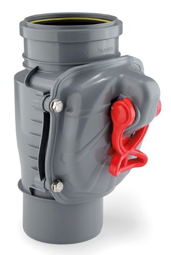 Rückstauverschluß Senkrecht 110 mm Abwasser Fall Rohr KG Klappe Rückstau Klappe