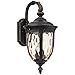 Bellagio Vintage Outdoor Wall Light Fixture Bronze Metal 20 1/2" Champagne Hammered Glass for Exterior House Porch Patio - John Timberland