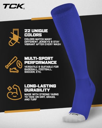 Image of Prosport Baseball Socks & Softball Socks, Kids & Adult Knee High Tube Sock