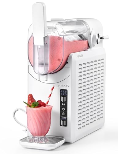 HiCOZY F1 Slush Machine, Slushie Maker Machine for Home, Professional Frozen Drink Maker, No Ice Needed, Self-Cleaning, 5 Presets for Milkshakes, Cocktail, Frappes, and More