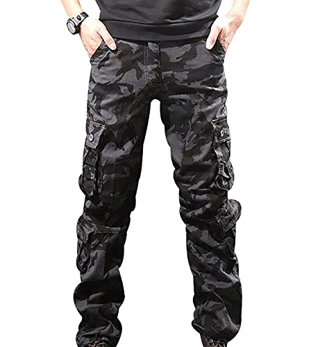 Cargohose Camouflage Herren Freizeithose Herren Lang Zip Cargo Hose Mens Cargo Pants Herr Cargo-Hosen Zipp-Off-Cargohose Combat Cargo Jogger Hose Cargo Männer Hosen Cargo Pant Baggy Tarn Schwarz 36 Cargohose Camouflage Herren Freizeithose Herren Lang Zip Cargo Hose Mens Cargo Pants Herr Cargo-Hosen Zipp-Off-Cargohose Combat Cargo Jogger Hose Cargo Männer Hosen Cargo Pant Baggy Tarn Schwarz 36