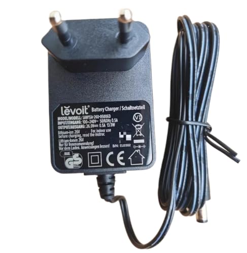 Cargador Levoit 26V 0.5A para aspiradora sin cable con enchufe US 5