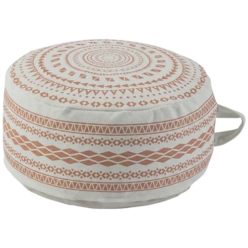 MOCOFO Taburete otomano Decorativo de Rayas Redondas sin Relleno, para Sala de Estar, Dormitorio