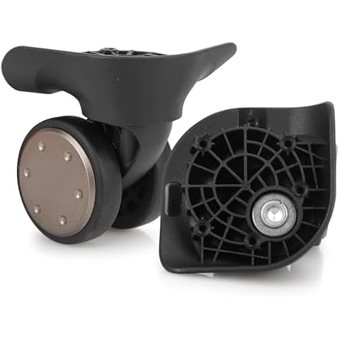 Volein Suitcase Wheels Plastic for DIY Repair, 360 Swivel Wheel Replacement Luggage Travel Suitcase Casters, Black Spinner Luggage Wheel, Suitcase Wheels for Luggage Suitcase, V133A Cover