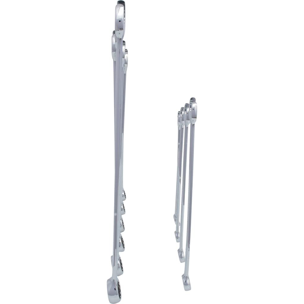 KS Tools 519.0660 - Pack de 10 piezas con llaves combinadas Chrome, extra largas (entrecaras 10-19 mm) | Juego de llaves mixtas CHROMEplus, extra largas, 10 pcs., cromo vanadio