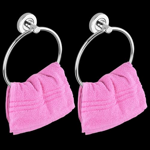 Image of Stainless Steel Towel Ring for Bathroom, Napkin Ring for Wash Basin, Towel Holder, Napkin Holder, Towel Hanger, Bathroom Aessories (Round Shape) Set-2