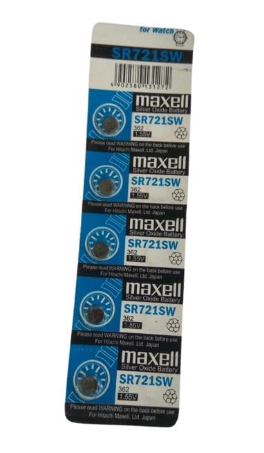 Microusb Compatible with Maxell SR721SW 362 Coin Button Cell 1.55Volt Silver Oxide Battery (Pack of 5)-image-25