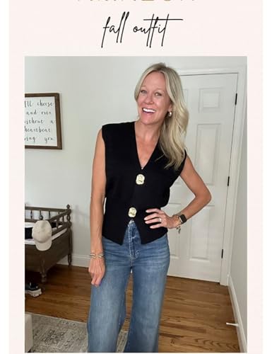 AMEBELLE Vest Tops for Women Cable Knit Sweater Sleeveless V Neck Cardigans Lightweight Knit Pullover Summer Tops4