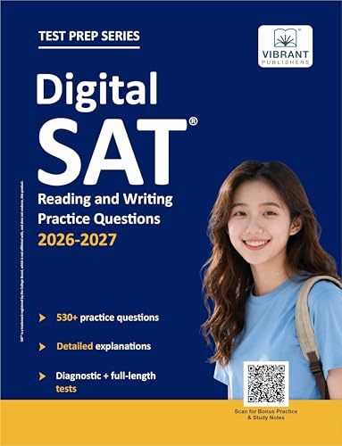 Image of Digital SAT Reading and Writing Practice Questions: (Test Prep) 530+ Practice Questions with Detailed Explanations & a Full-Length Sectional Test to Boost Your 2026-2027 SAT Score