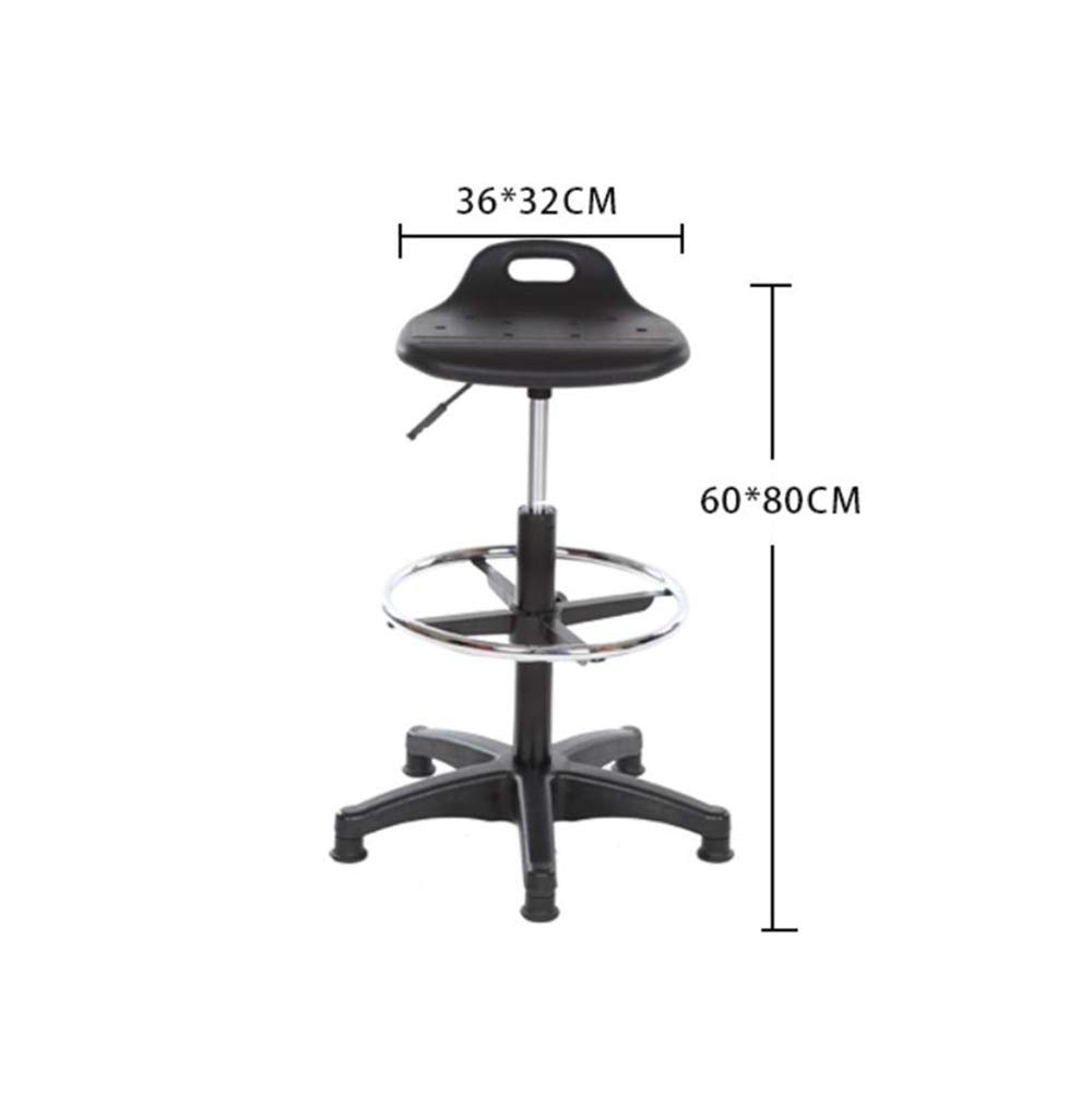Taburete de laboratorio antiestático con altura ajustable de 360°, silla giratoria para oficina, barbería y deportes, mesa giratoria para mejorar la productividad