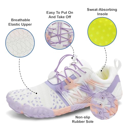 Image of XIHALOOK Athletic Hiking Water Shoes Womens Mens Quick Dry Barefoot for Beach Walking Kayaking Surfing Training