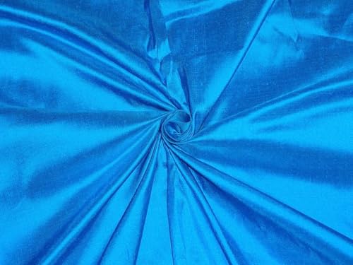 Tissu Dupioni en soie bleu océan profond laize 137,2 cm pour couture