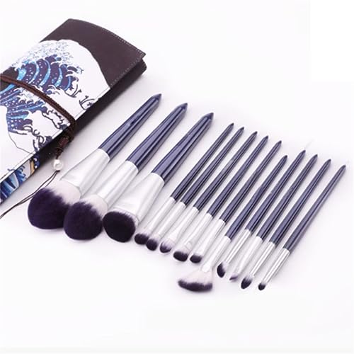 Pinceaux maquillage en bois 10pcs pour éviter les taches de poudre libre