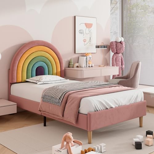 BRILVERDE Cama tapizada de 90 x 200 cm