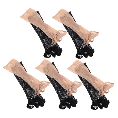 NOLITOY 10pcs Wig Net for Women Elastic Hair Net Cap Hair Bonnet Soft Elastic Non Slip Wig Grip Crochet Hair Net