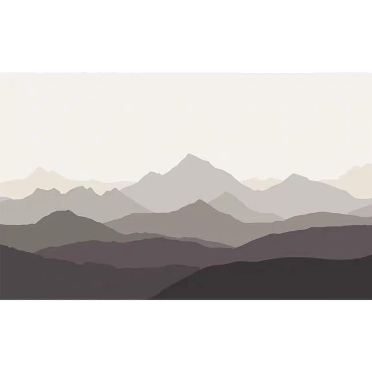 Mural panorámico 3D de tejido no tejido con paisaje de montañas pintura de tinta de 150x105 cm