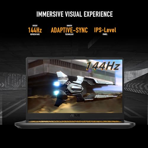Image of ASUS TUF Gaming A17 (2023) Gaming Laptop, 17.3 inch FHD 144Hz IPS-Level Display, NVIDIA GeForce RTX 2050, AMD Ryzen 5 7535HS, 86GB DDR5, 512GB PCIe Gen4 SSD, Wi-Fi 6, Windows 11, FA706NF-RS51