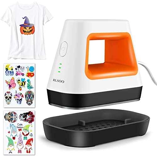 Heat Press, RLSOO Heat Press Machine for T Shirts Shoes Bags Hats Small HTV Vinyl and Sublimation Projects, Portable Mini Easy Press for Heating Transfer (Heat Press Mat Included)