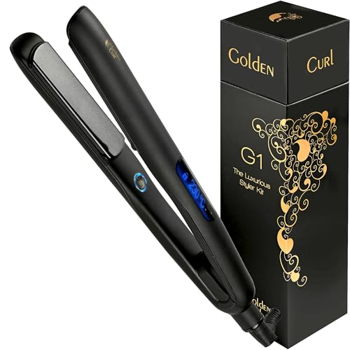 Golden Curl Planchas del Pelo para Alisar y Rizar - 5 Años de Tranquilidad. Alisador y Rizador de Pelo 2 en 1 Profesional - Modelador de Cabello para Alisar o Hacer Ondas (Negro G1)