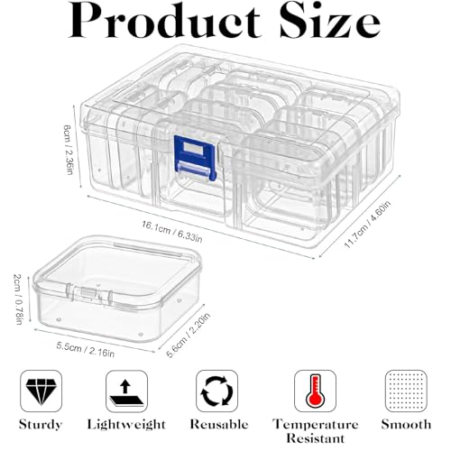 Image of Gozaqe 15 Pcs Jewellery Organizers Box Set,Organizer Storage Box Plastic