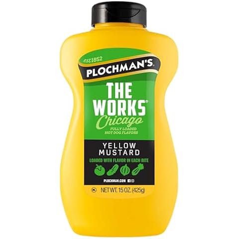 Plochman, The Works Mustard, 15 oz, Perfect for Chicago-Style Hot Dogs Cover