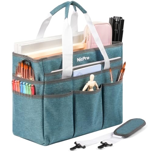 Nicpro Craft Organizer Art Bag with Shoulder Strap