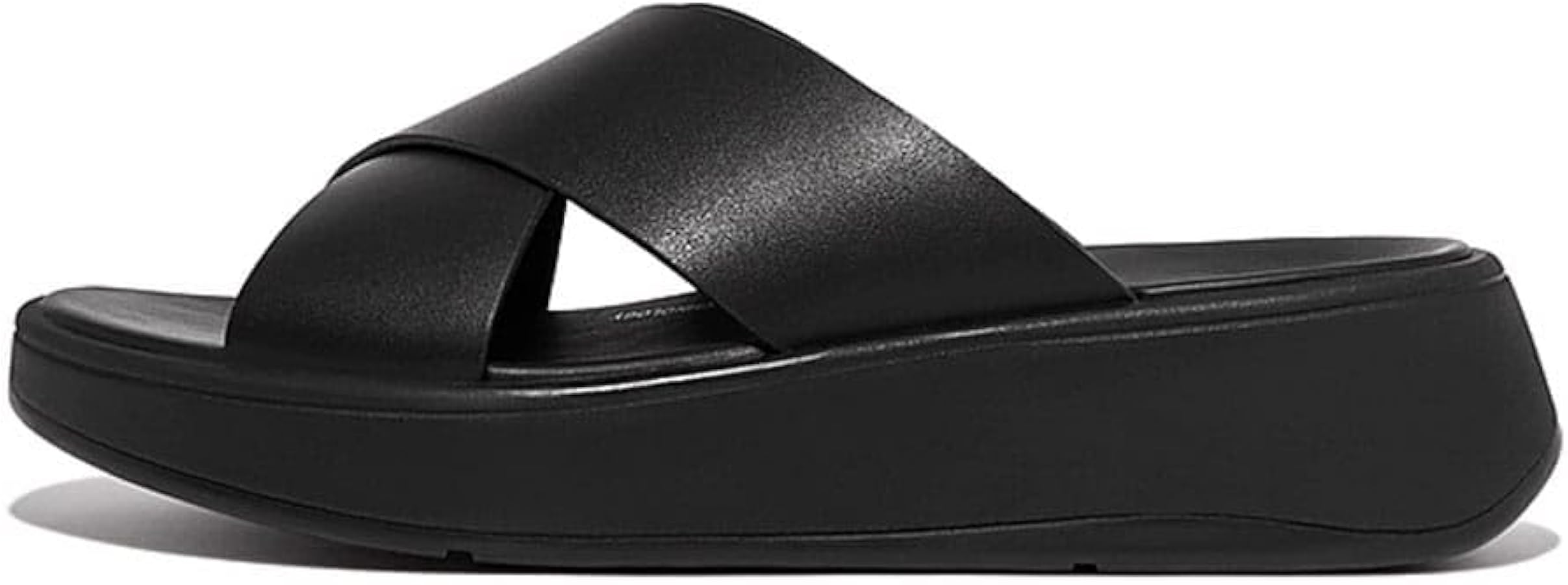 Amazon.com | Fitflop Women's F-Mode Leather Flatform Cross Slides