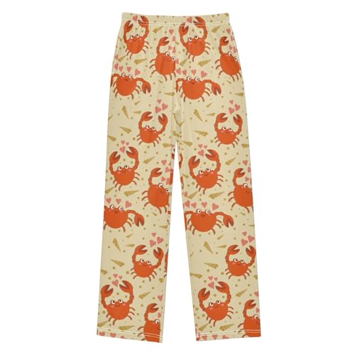 ZZKKO Cartoon Crabs Boys Pants for Kids Jogger Pants with Pockets S-XL