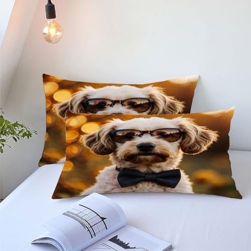 Couette 200 x 200 cm Chien avec 2 taies d'oreiller microfibre - 5