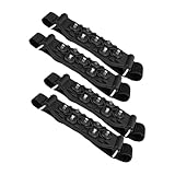 TOVINANNA 2 Pares Antideslizantes Crampones de para Botas con Puntas de Acero Grippers para Resistente y Portátil para Senderismo y Terrenos Helados
