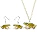 sanshi Set di Gioielli in Acrilico Verde Selvaggio Seduta di Rana Collana Orecchini Moda Cool Pendente Donne Donne Ragazza Decorazione Regalo Zzzb (Color : Multicolor)