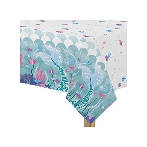 Magical Mermaid Multicolor Table Cover for Parties Cover