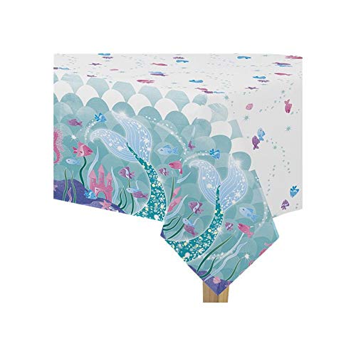 Mantel de Plástico - 2,13 m x 1,37 m - Fiesta de Sirena