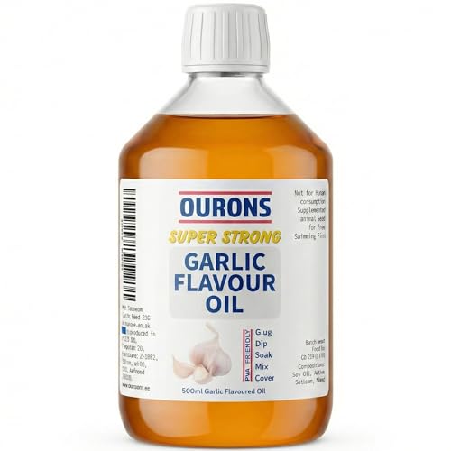 Huile aromatisée à l'ail pour appâts de pêche en étang et rivière 500ml