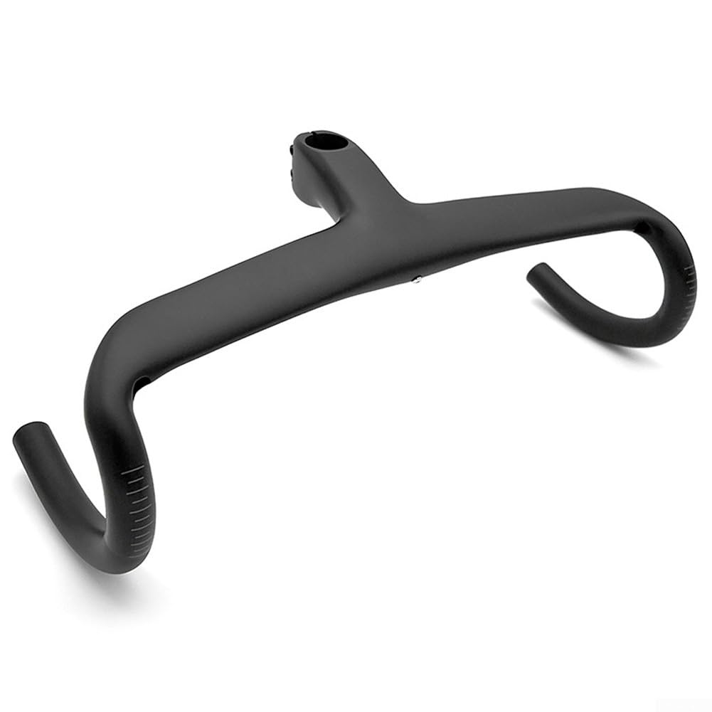 Manillar integrado de fibra de carbono T800 para bicicleta de carretera, 380 400 420 mm, manillar mate para bicicleta de carreras (100 x 400 mm)