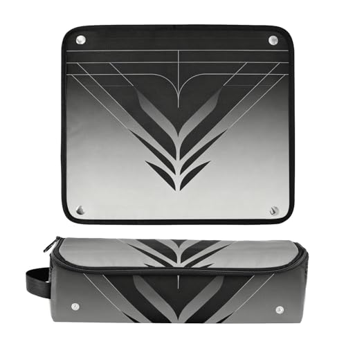 Estuche de viaje 2 en 1 para rizador con tapete para plancha portátil organizador para herramientas de peinado cabello miniatura 3