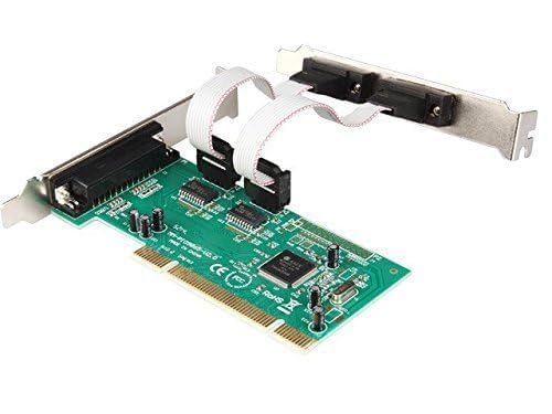 Image of BigPlayer PCI Serial & Parallel Port Expansion Card - 2 x DB9 RS232 COM Ports + 1 x DB25 LPT1 Parallel Port Adapter for Desktop PC - Compatible with Windows 11 /10 /8 /7