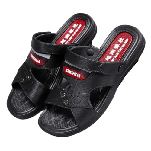 Premium Comfort Vintage Leather Flip-back Outdoor Sandals Sildes Summer Slippers For Men Soft Sole Flip Flops Indoor Footwear