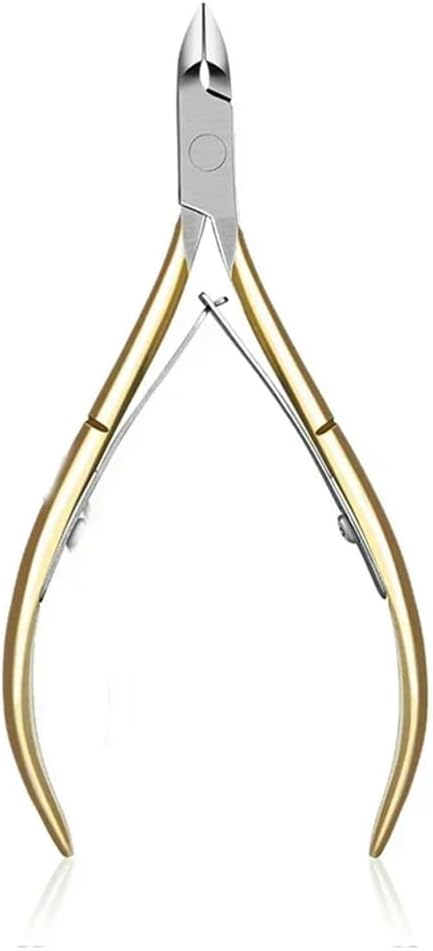 Professional Nail Cutter Scissor Nipper Function Cuticle Pusher Remover Stainless Steel Pedicure Manicure Nail Art Care Tool,Gold