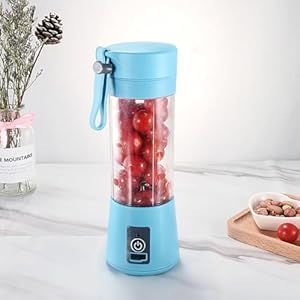 Draagbare blender, Angerico Personal Size Blender voor shakes en smoothies met 6 messen, 500 ml Mini Blender Cup met reisdeksel en USB oplaadbaar voor kantoor, sportschool, keuken