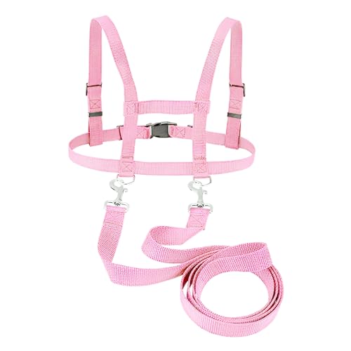 Pferdeleine zum Spielen für Kinder,Pferdegeschirr für Kinder für Jungen und Mädchen Rollenspiele,Outdoor Pferdeleine für ab 3 Jahren,für Kindergurte,Sicherheitsseile (Rosa)