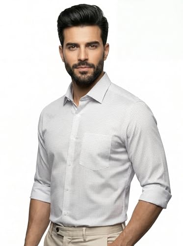 Image of Amazon Brand - INKAST Men's Printed Cotton Shirt | Full Sleeve | Regular Fit | Comfortable Formal Stylish Shirt for Men | Man Shirts for Professional Look