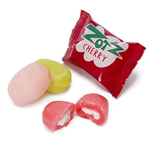 Zotz Fizz Power Candy Assorted - Fruit Flavored Hard Candy With A Fizzy Center | 48 Strings, 4 Pieces/String | Cherry, Apple & Watermelon | Gluten-Free #TOP3
