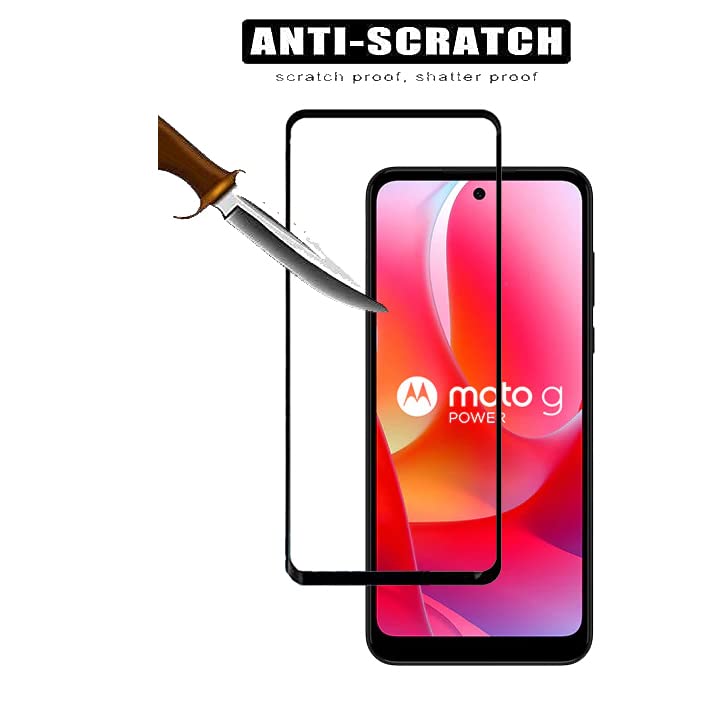 Image of Screen Protector for Motorola Moto G Power (Black) Tempered Glass Edge-to-Edge 6D Screen Guard With Installation Kit